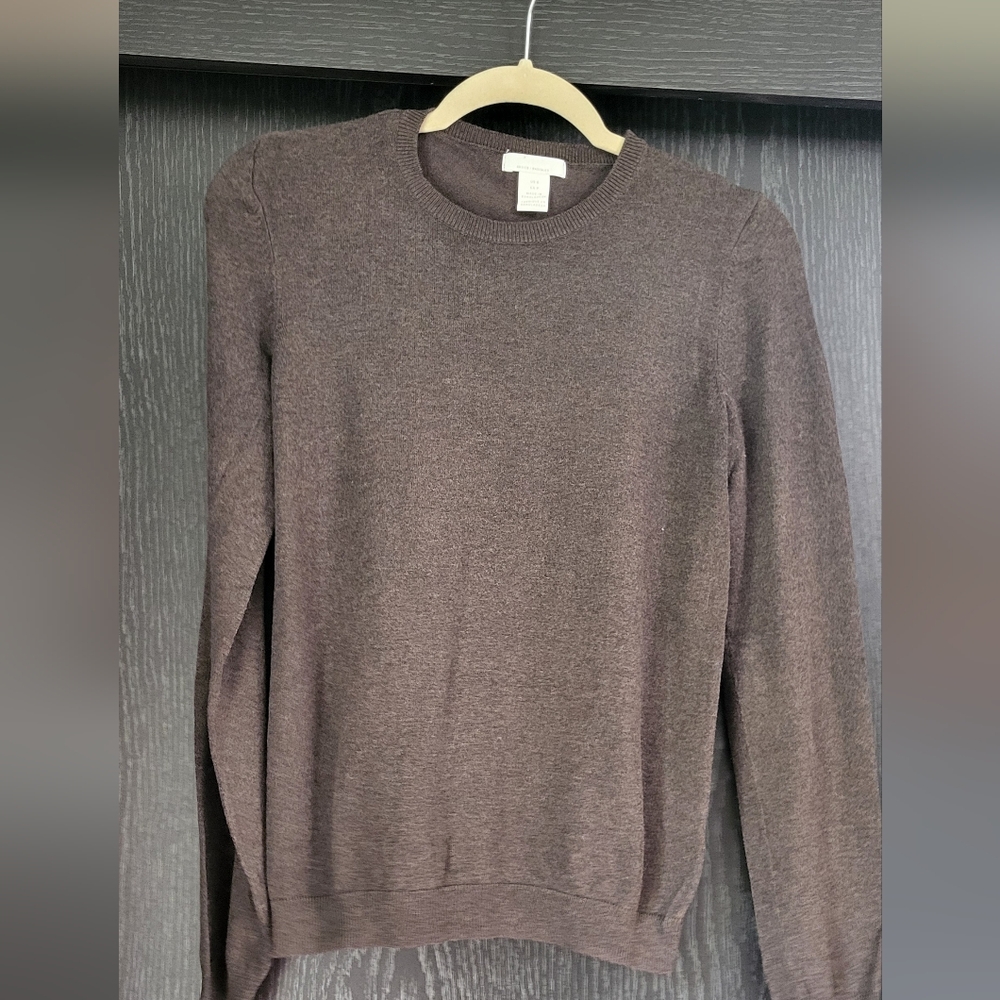H&M Women's Dark Brown Long Sleeve Top